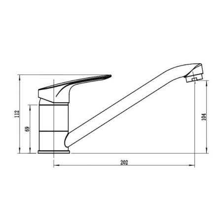 Смеситель для кухни Voda Land LND05 на мойку хром