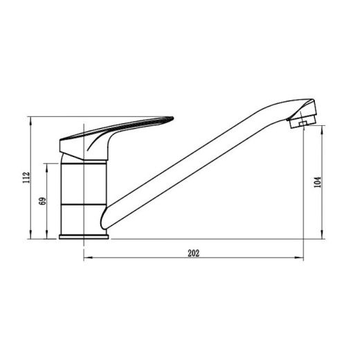 Смеситель для кухни Voda Land LND05 на мойку хром - фото 3
