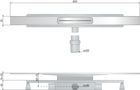 Душевой лоток OMP Tea Emyflow 5963.204.8.3 золото