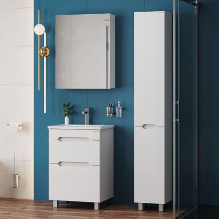 Шкаф-пенал Onika Айленд 403081 30х190 напольный цвет белый