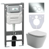Инсталляция с кнопкой + унитаз + шумоизоляция Ceramica Nova CN6000_1001CH_1000
