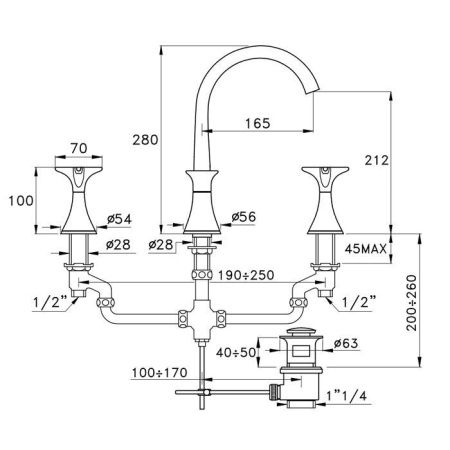 Смеситель Stella Hi-Fi CT 00015 CR00 на раковину хром