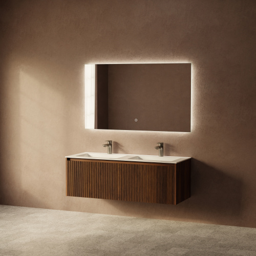 Тумба с раковиной ArtDecco Camilla (Камилла) ACM12W22D200 120x45x40 подвесная цвет черный орех - фото 2