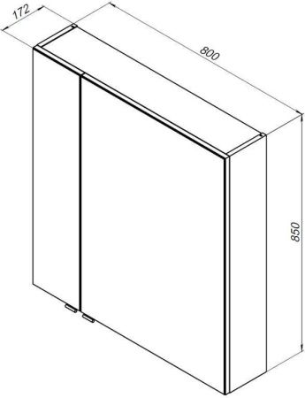 Зеркало-шкаф Aquanet Алвита New 00277534 80х90 подвесной цвет белый
