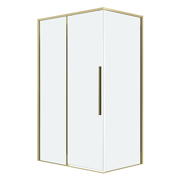 Душевой уголок Grossman Galaxy 120.K33.01.1470.32.00 140х70 стекло прозрачное профиль золото матовое без поддона