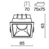 Светильник встраиваемый Maytoni Technical Alfa LED DL043-01-15W3K-D-SQ-WB