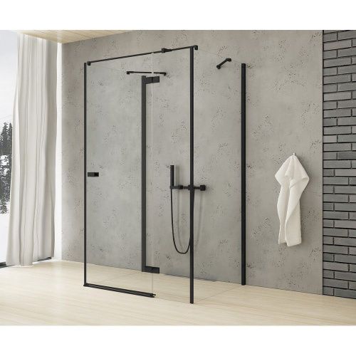 Душевой уголок New Trendy REFLEXA Black EXK-5055 120х120 стекло прозрачное профиль черный без поддона - фото 2