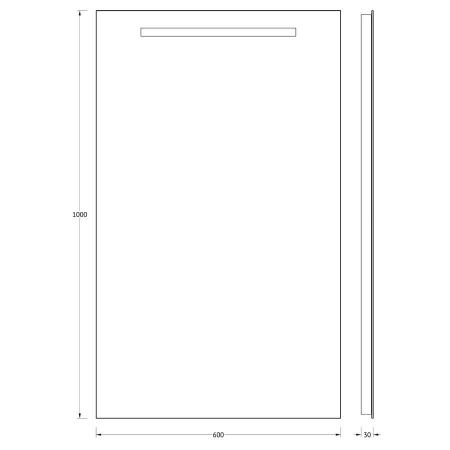 Зеркало Evoform Lumline BY 2010 60х100 подвесное