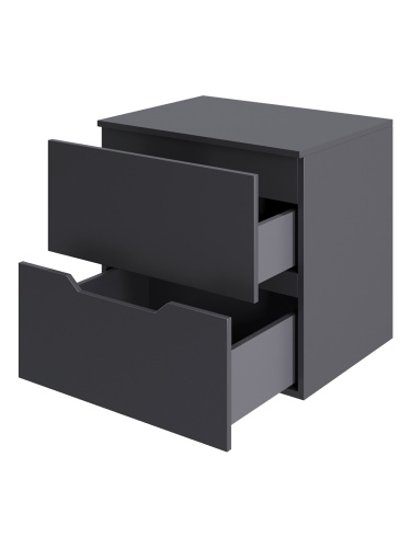 Тумба под раковину Orange Line Li-60TugMDF 61х46х56 подвесная цвет серый - фото 4