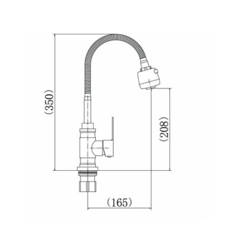 Смеситель для кухни Fashun A54301-3 на мойку сатин
