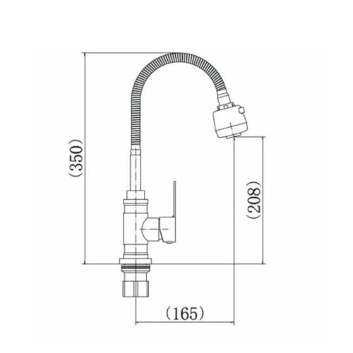 Смеситель для кухни Fashun A54301-3 на мойку сатин - фото 3