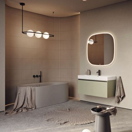 Тумба под раковину Aqwella Y PUR0108SH 80х50 подвесная цвет зеленый