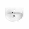Раковина из сантехнического фарфора Onika Манго MNG40SAWB01 40х33 накладная цвет белый 1 отверстие под смеситель
