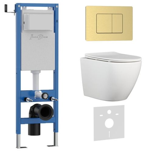 Комплект унитаз с инталляцией и клавишей смыва Iberica Blanca BILBAO ALTO IB.001M.BLA.234.1150 - фото 2