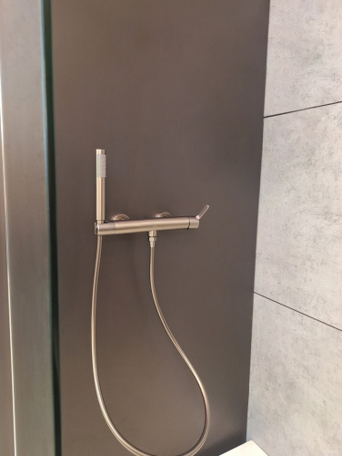 Смеситель для душа AltroBagno Unione AltroBagnoUnione030604GM настенный оружейная сталь - фото 5