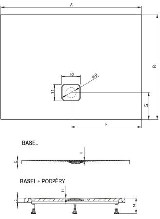 Душевой поддон акриловый Riho BASEL D005045005 180х80 белый без ножек