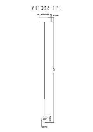 Светильник подвесной Myfar Kollins (Коллинс) MR1062-1PL