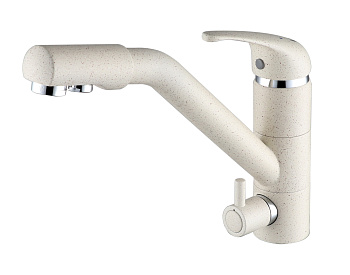 Смеситель для кухни Paulmark HESSEN He213017-328 на раковину бежевый