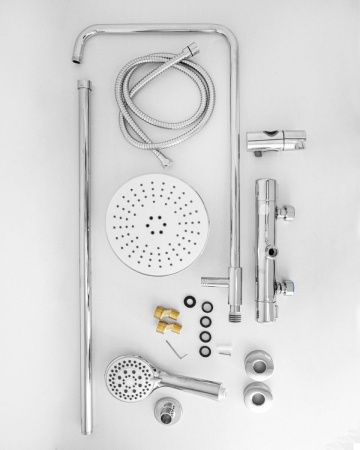 Душевая стойка Orange Thermo T02S3-912cr настенная цвет хром с термостатом