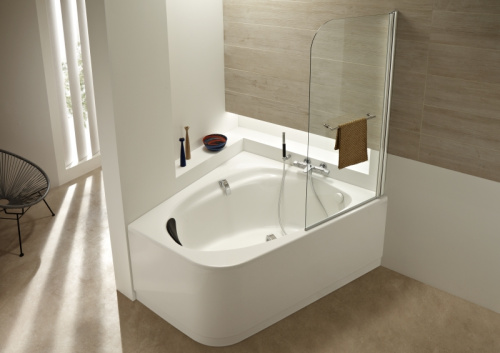 Душевая шторка на ванну Jacob Delafon Odeon Up E4932-GA 80x145 стекло прозрачное профиль хром ориентация универсальная - фото 4