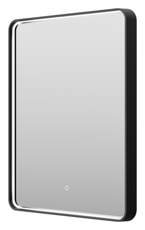 Зеркало с подсветкой Brevita Mercury MER-Rett6-060/80-black 60х80 подвесное