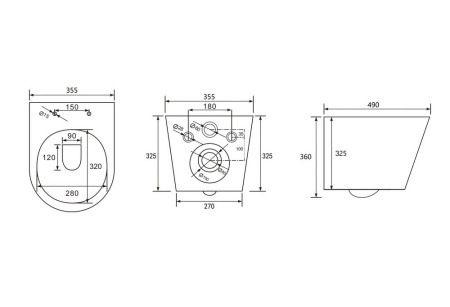 Унитаз подвесной Abber Bequem AC1102 белый с сиденьем микролифт безободковый каскадный смыв