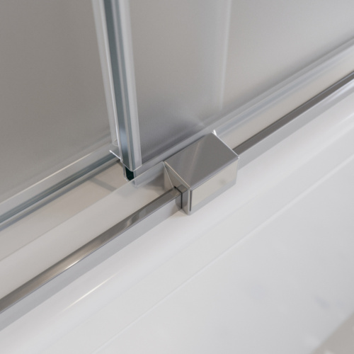 Душевая шторка на ванну Cezares TANDEM-SOFT TANDEM-SOFT-VF-2-170/145-P-Cr 170х145 стекло рифленое профиль хром глянцевый - фото 4