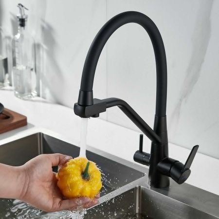 Смеситель для кухни Shevanik S968H на мойку черный