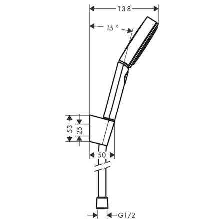 Душевой гарнитур Hansgrohe Pulsify 24303000 настенный хром/черный