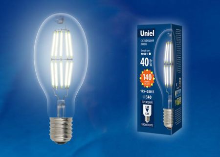Лампа светодиодная филаментная Uniel Profi (Профи) LED-ED90-30W/DW/E40/CL GLP05TR