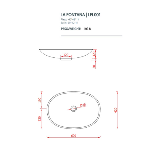 Раковина Artceram La Fontana 2.0 60 см LFL001 01 00 накладная цвет белый - фото 2
