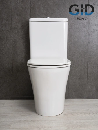 Унитаз напольный с бачком Gid Concavo Tn2124 (62244Y) белый с сиденьем микролифт безободковый
