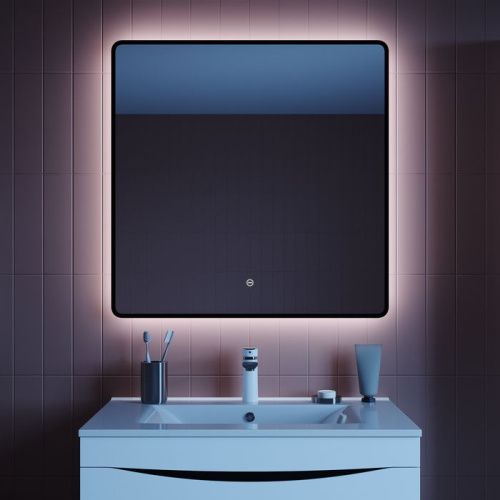 Зеркало с подсветкой IDDIS Cloud CLX8000i98 80х80 цвет черный - фото 3