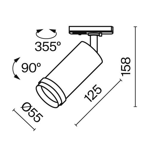 Светильник трековый Maytoni Technical Focus Zoom TR021-1-124K-Z-B - фото 2