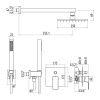 Душевой гарнитур Gattoni Kubik 2590/25NO (ст. арт. KTQ15/PDNO) настенный черный