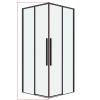 Душевая дверь Grossman Galaxy 1/2.K33.01.90.42.00 90х195 стекло прозрачное профиль графит