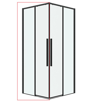 Душевая дверь Grossman Galaxy 1/2.K33.01.10.42.00 100х195 стекло прозрачное профиль графит