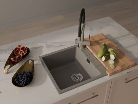 Кухонная мойка Rivelato RAUM RM-78 grigio metallizzato 80х50 цвет серый
