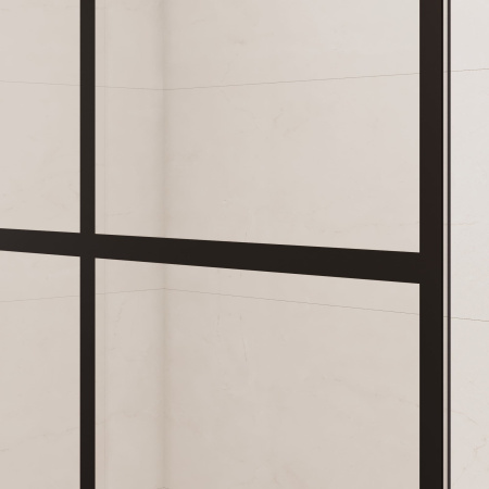 Душевая перегородка RGW Walk In 411011112-84 120х195 стекло с рисунком профиль черный