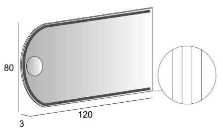 Зеркало с подсветкой Cezares 45030 120х80 подвесное