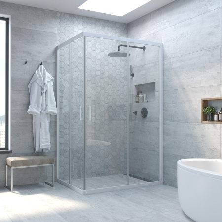Душевой уголок Vegas-Glass ZA-F TUR+NOVO ZA-F NOVO h2000 120*70 01 crystalvision 120х70 стекло прозрачное профиль белый без поддона