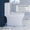 Унитаз напольный с бачком RGW 67420105-01 белый с сиденьем безободковый смыв торнадо