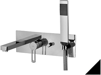 Смеситель для ванны с душем Paffoni Ringo RIN001NO встраиваемый в стену черный