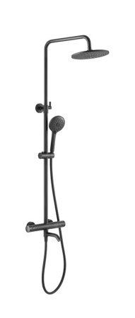 Душевая стойка Arrow AG3317SHMB настенная цвет черный