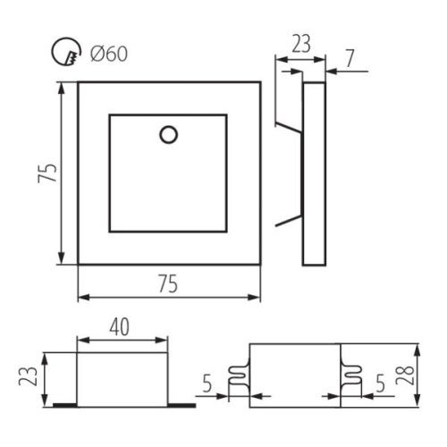 Подсветка для лестниц Kanlux APUS (АПУС) 29856 - фото 2