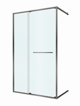 Душевая дверь Cezares LUX LUX-B-FS-11-120-C-GM 120х195 стекло прозрачное профиль оружейная сталь