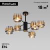 Люстра потолочная Eurosvet Arcada (Арцада) 70127/6 черный