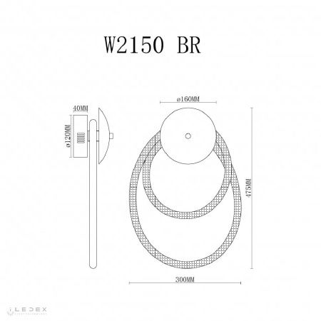 Светильник настенный iLedex Cross (Цросс) W2150 BR