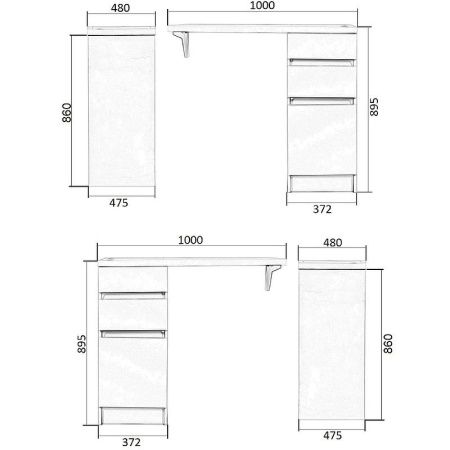 Тумба под раковину Orange Sistema ST-40TUW 40х50 цвет белый