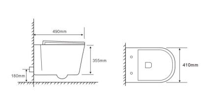 Унитаз подвесной Cerutti SPA CT9666 белый с сиденьем микролифт безободковый каскадный смыв